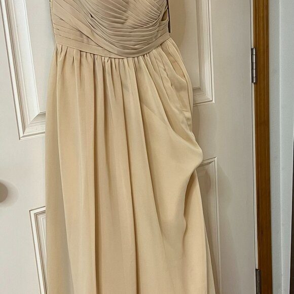 Chiffon V Neck Split Bridesmaid or Evening Dress with Hidden Pockets - Picture 2 of 3